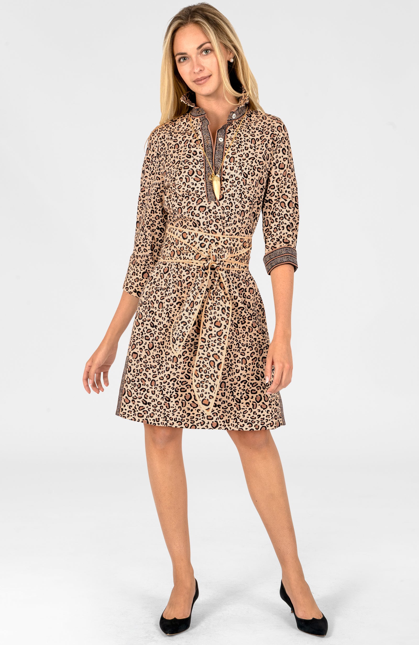Shirt Tail Cotton Dress - Cougar