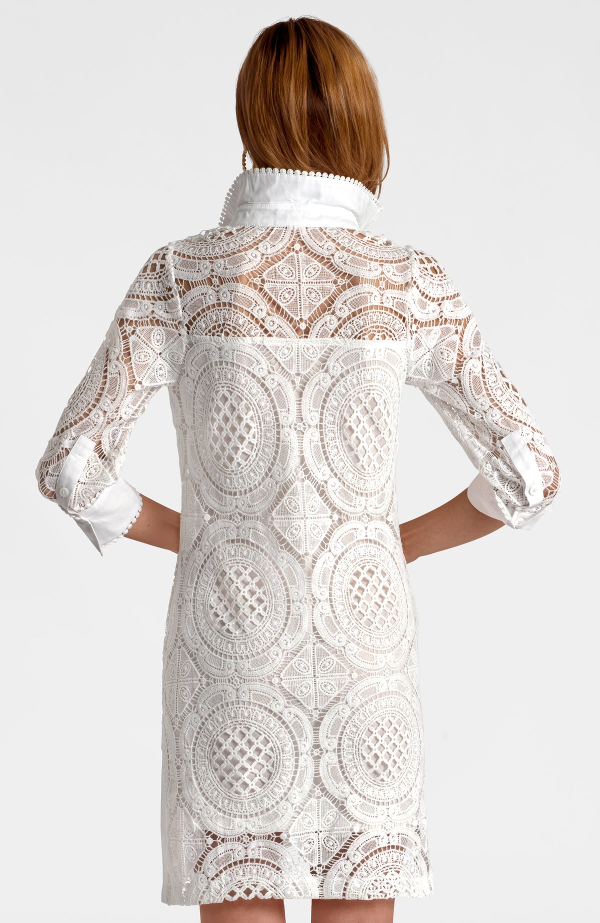 Shirt Tail Dress - Looking Glass White
