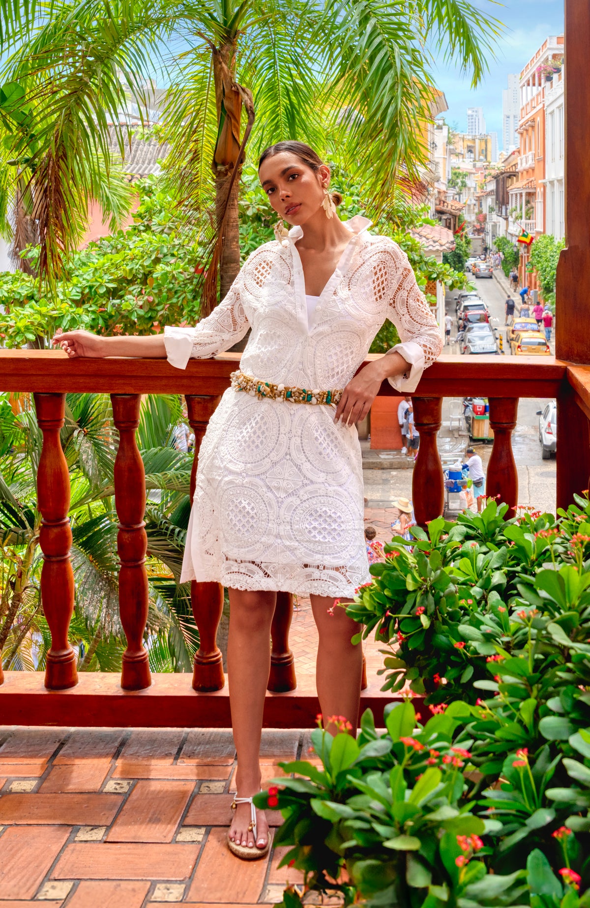 Shirt Tail Dress - Looking Glass White