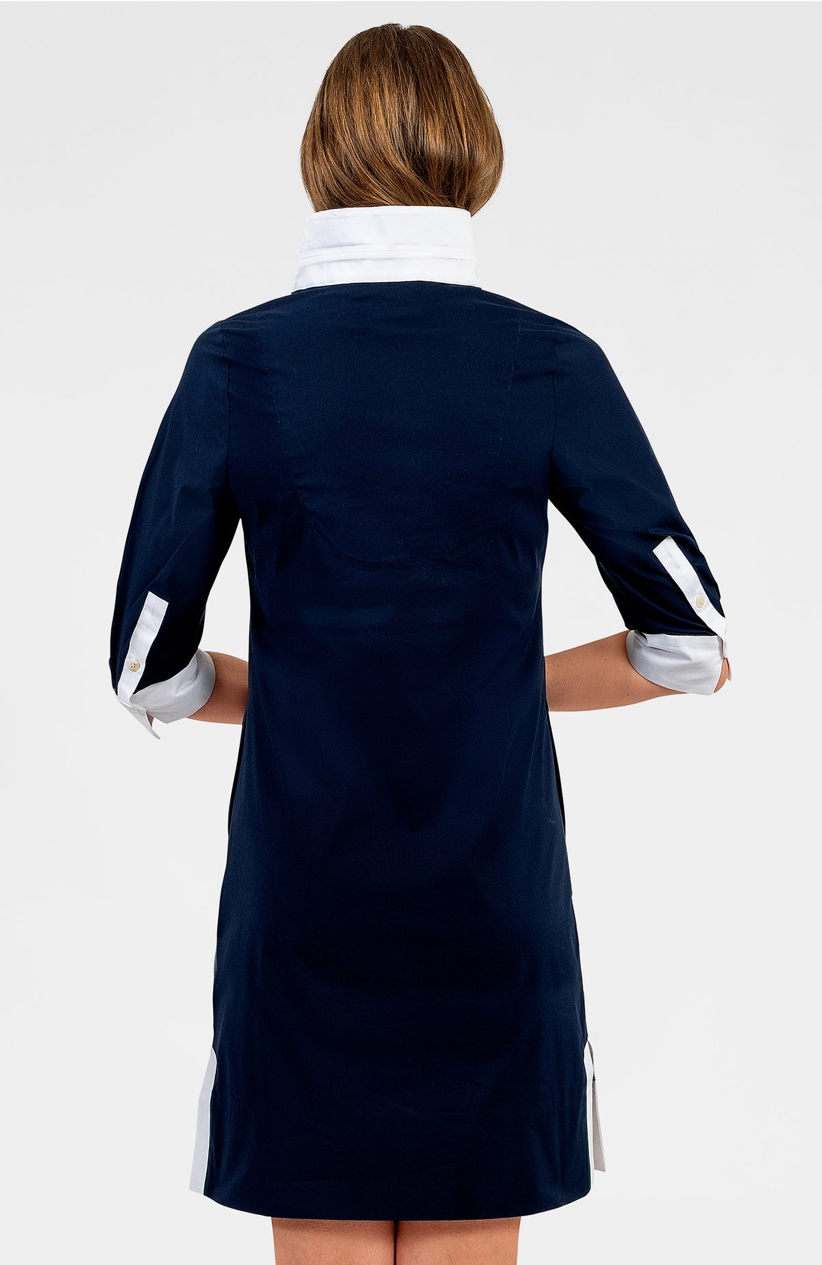 Shirt Tail Dress - Solid Navy