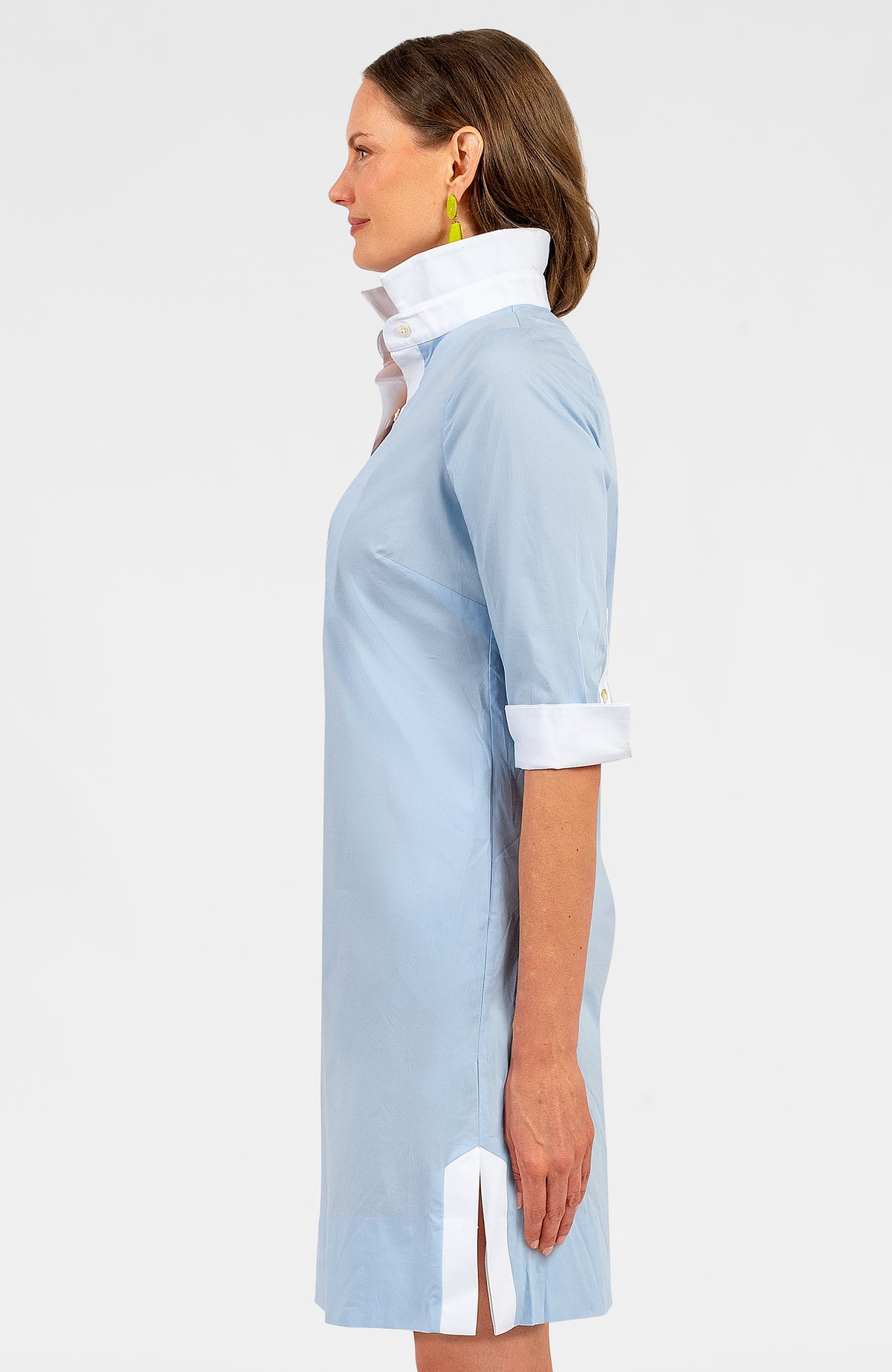 Shirt Tail Dress - Solid Periwinkle
