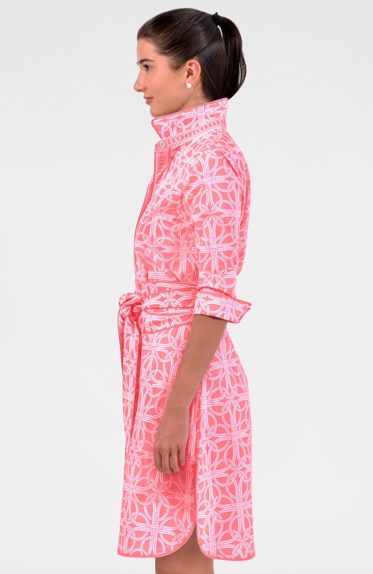 Shirt Tail Dress - Ring Toss Melon