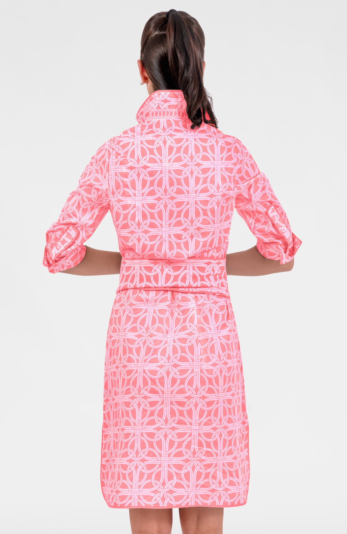 Shirt Tail Dress - Ring Toss Melon