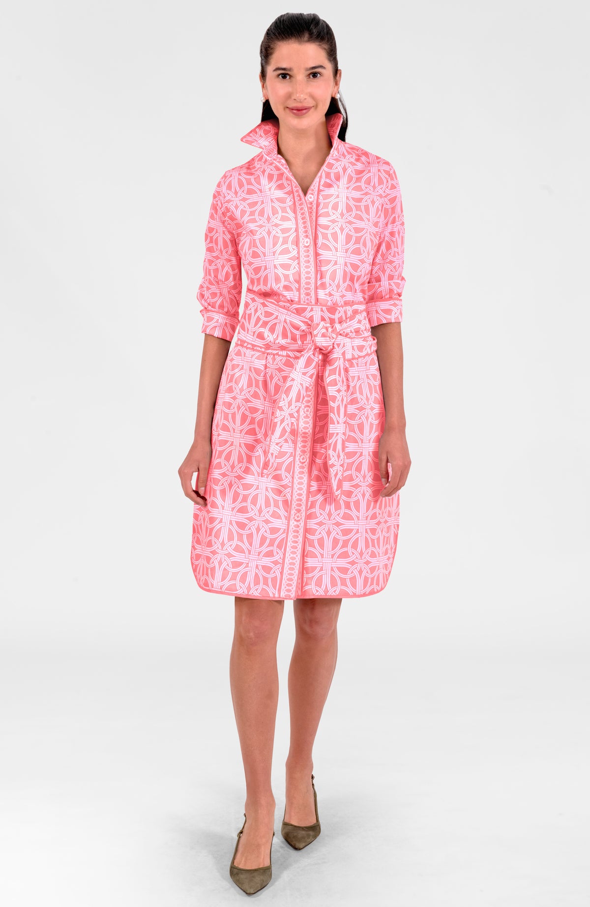 Shirt Tail Dress - Ring Toss Melon
