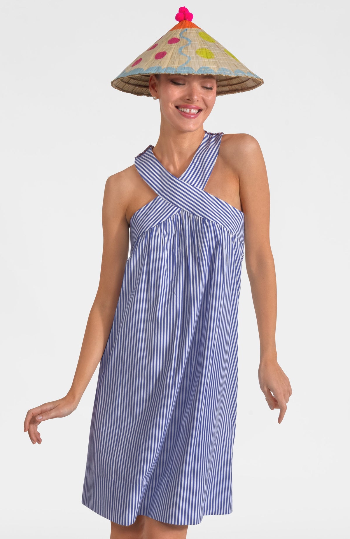 Summer Sunshine Dress - Wash &amp; Wear Navy