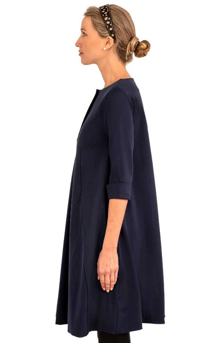 Ponte Ursula Dress - Uptown Girl Navy