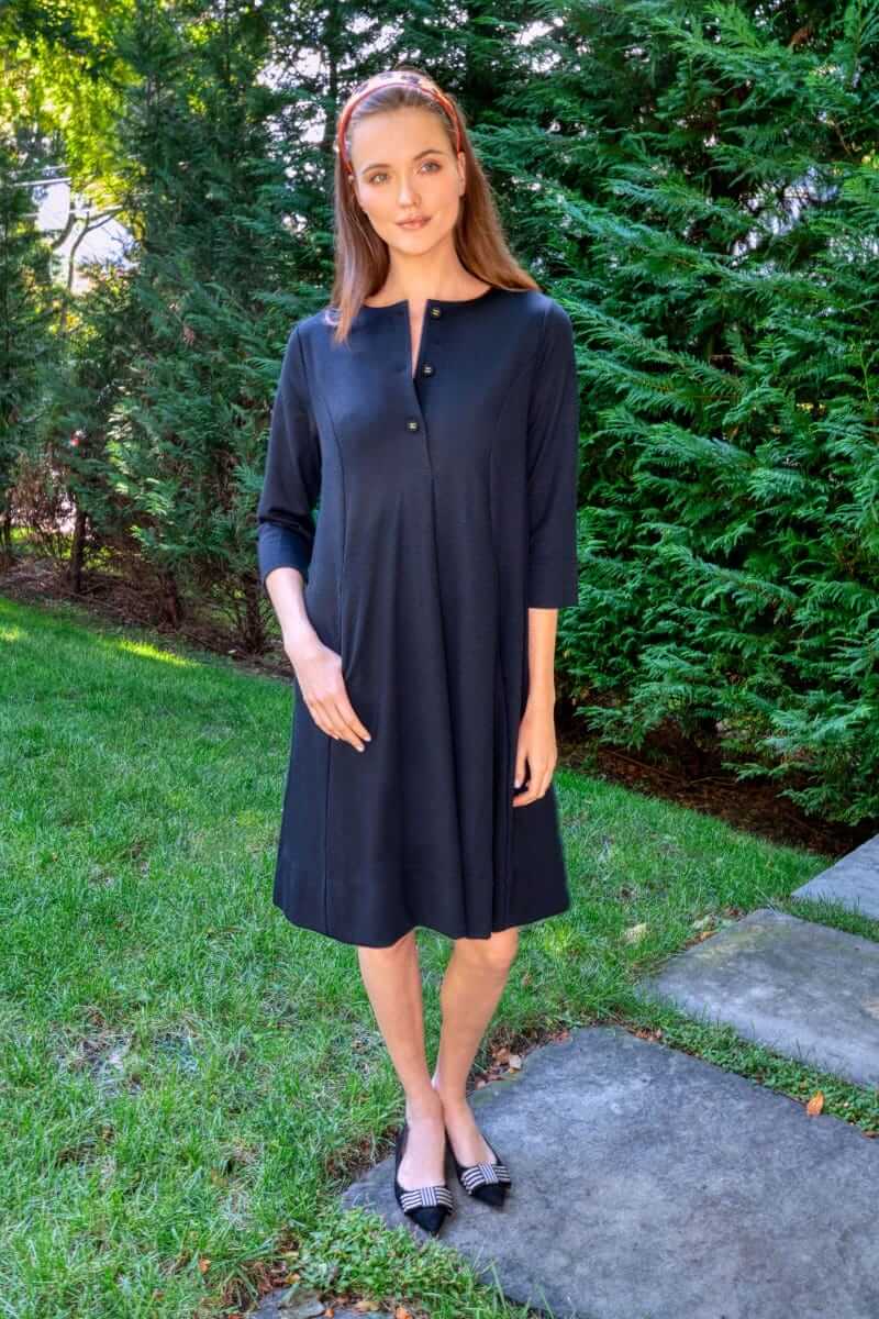 Ponte Ursula Dress - Uptown Girl - Final Sale Navy