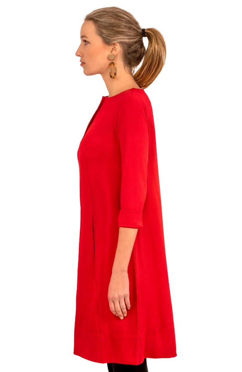 Ponte Ursula Dress - Uptown Girl - Final Sale Red