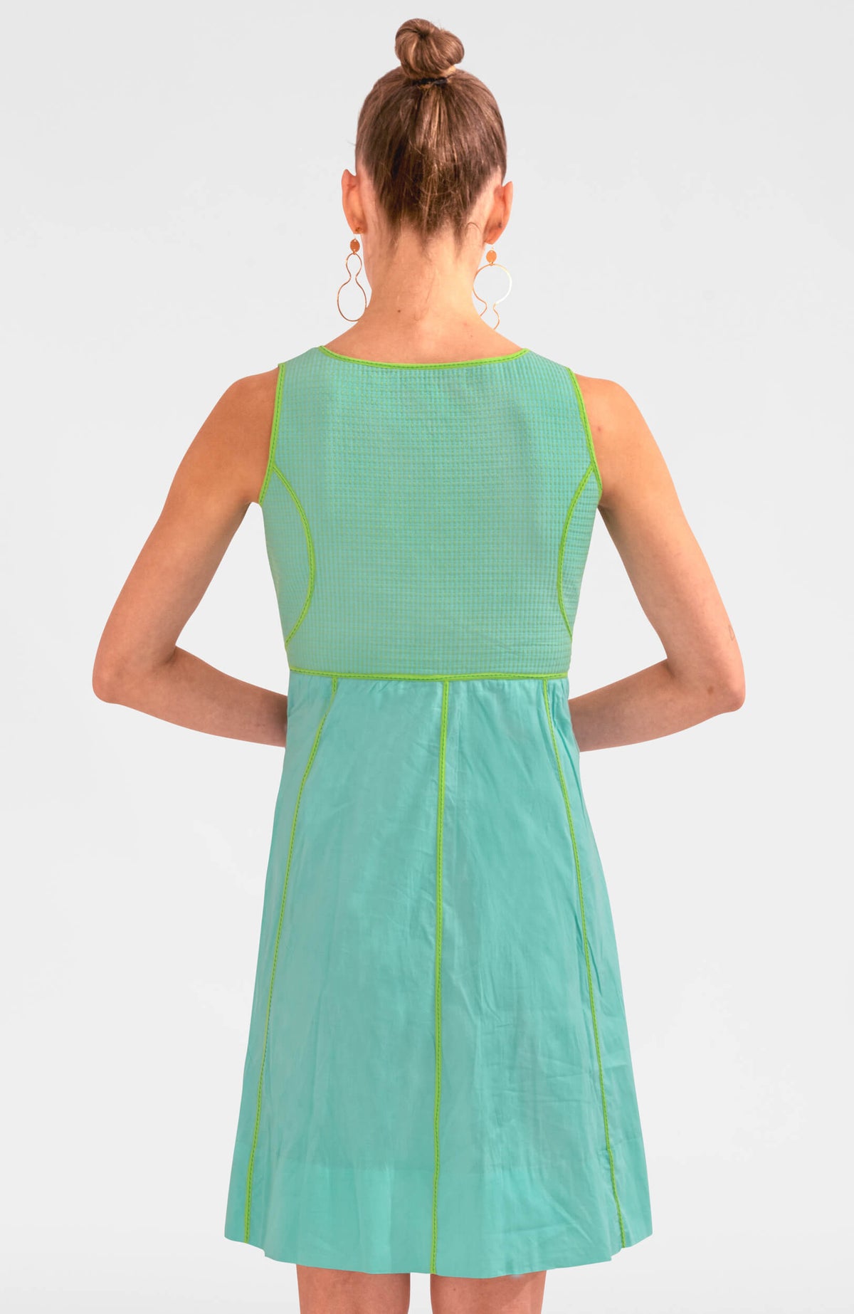 Trapunto Tango Dress (Pre-Order) Turq Lime