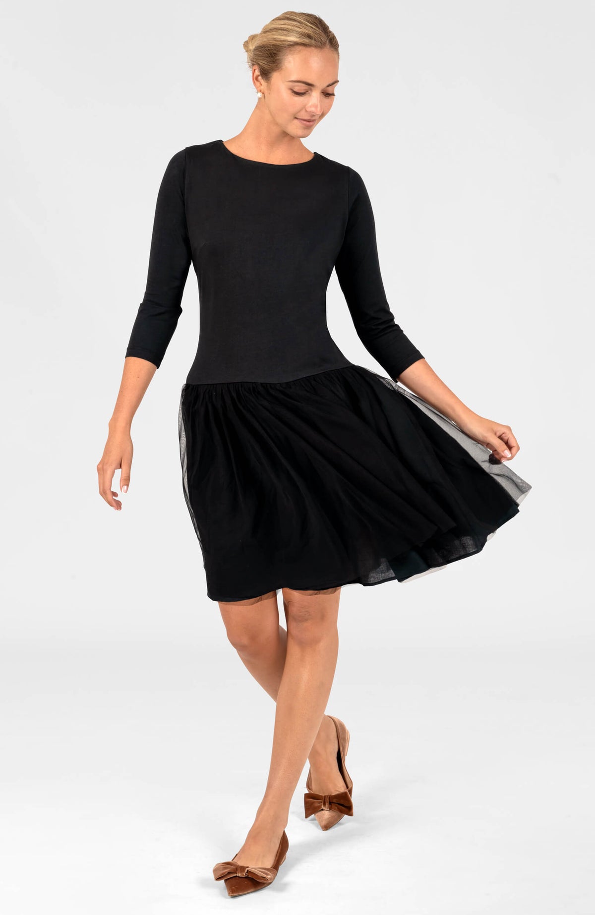 TuTu Tulle 3/4 Sleeve - Short Dress