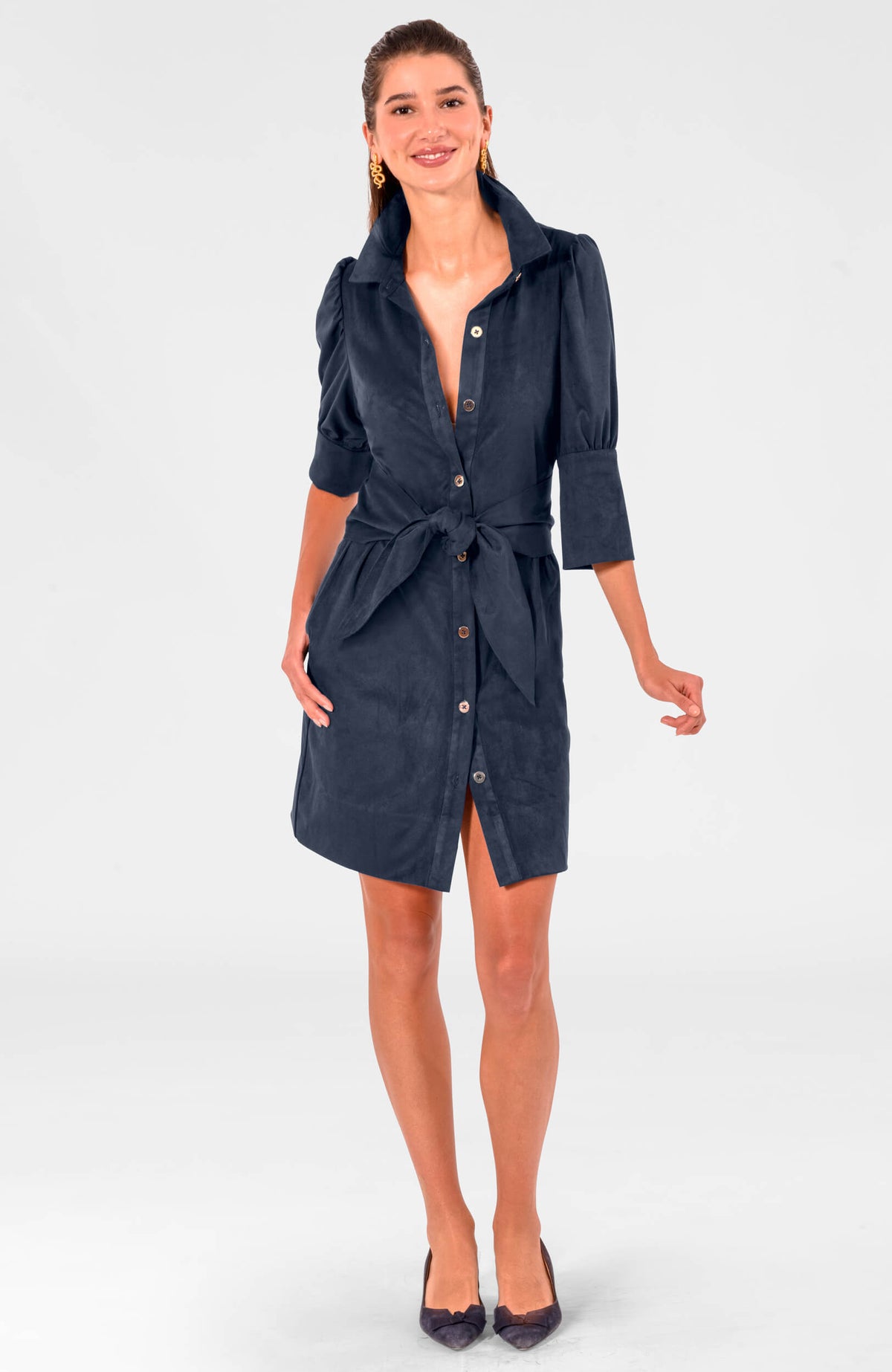 Swagger Dress - Ultra Suede Navy