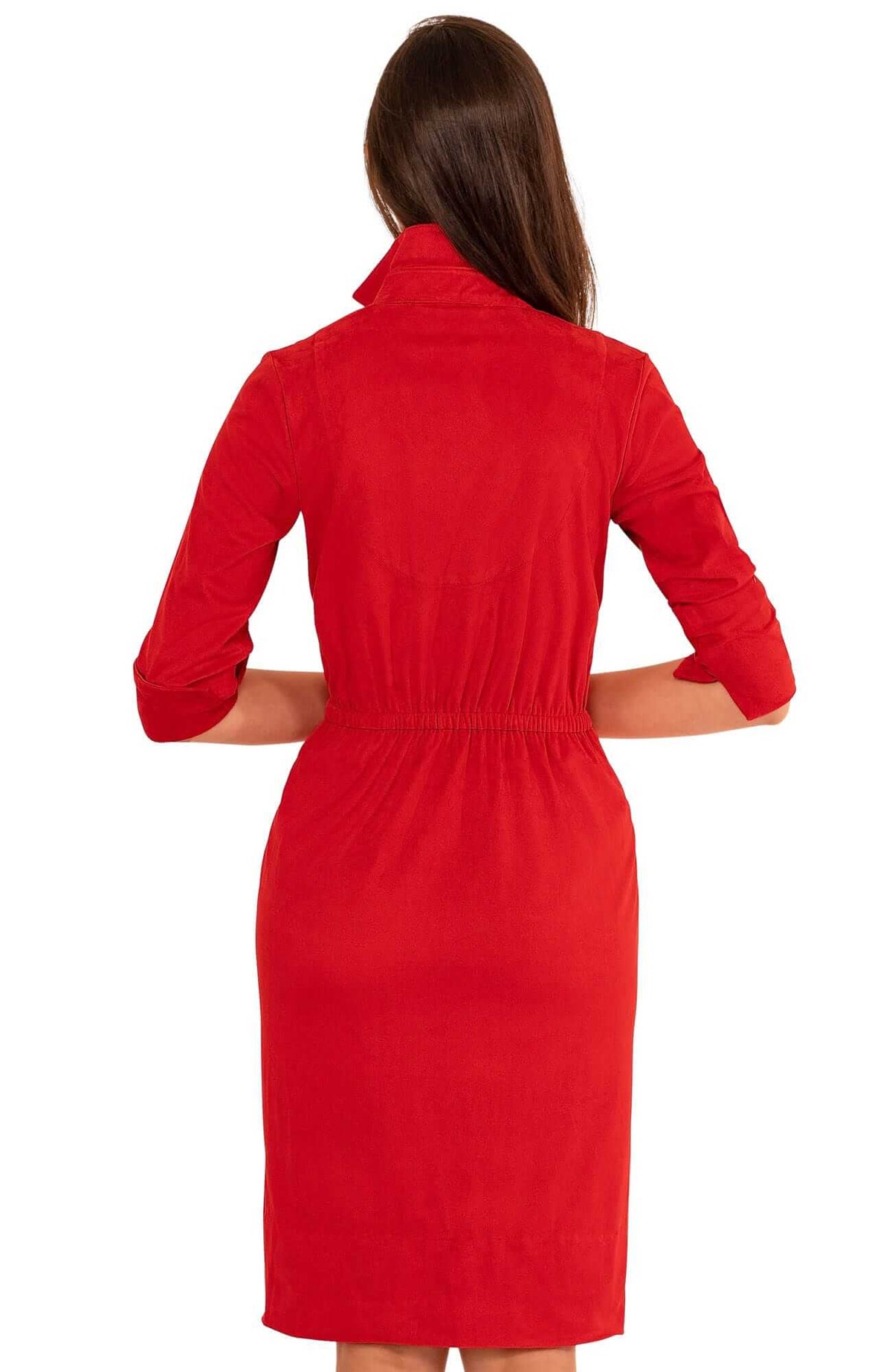 Ultra Suede Twist &amp; Shout Dress - Final Sale Red