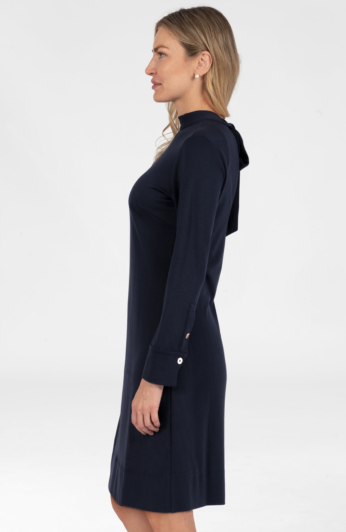 Untie Me Dress - Ponte Navy