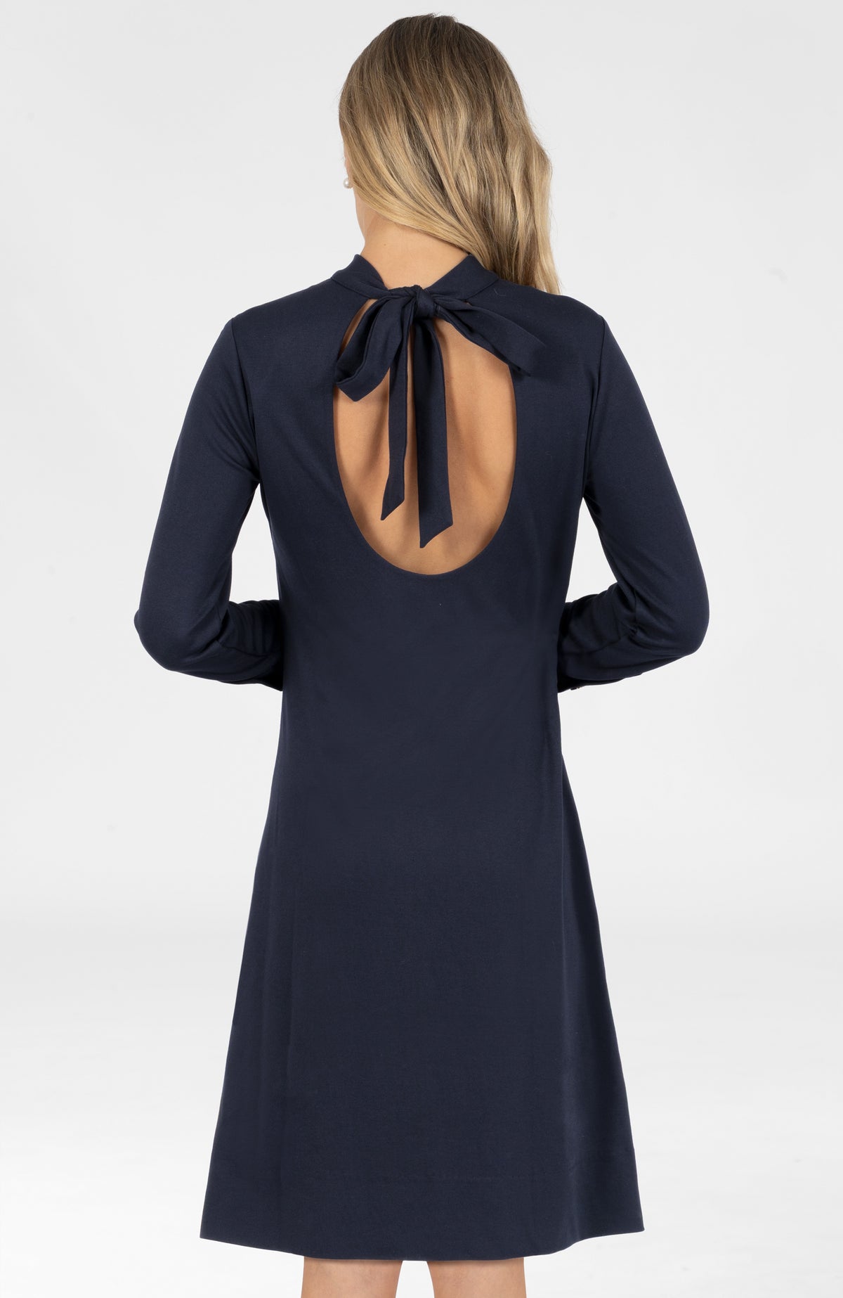 Untie Me Dress - Ponte Navy