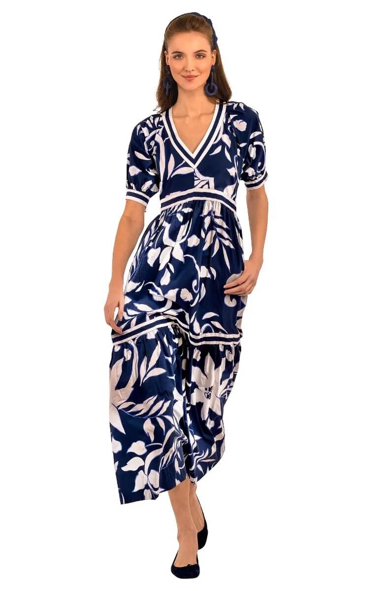 Viviers Dress - Full Bloom Navy