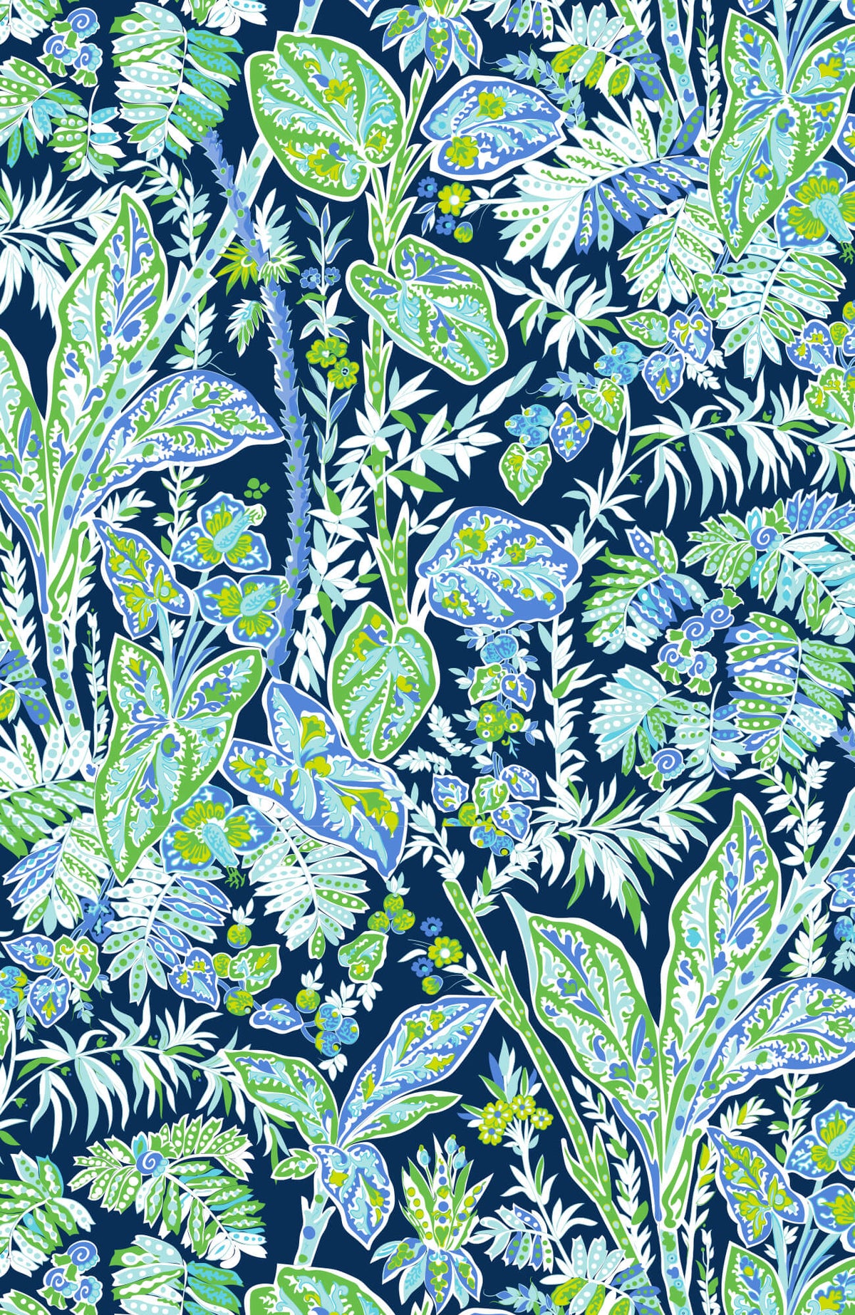Twirly Whirly Dress - Vintage Vines Navy