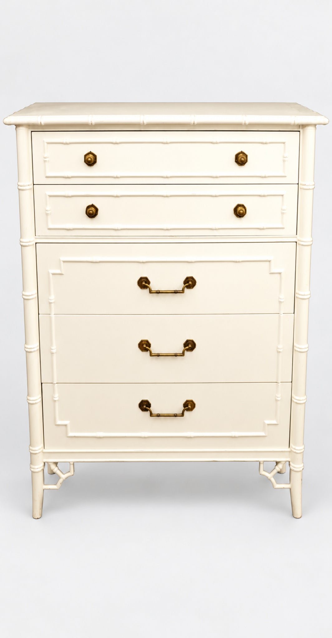 Faux Bamboo Chest of Drawers.