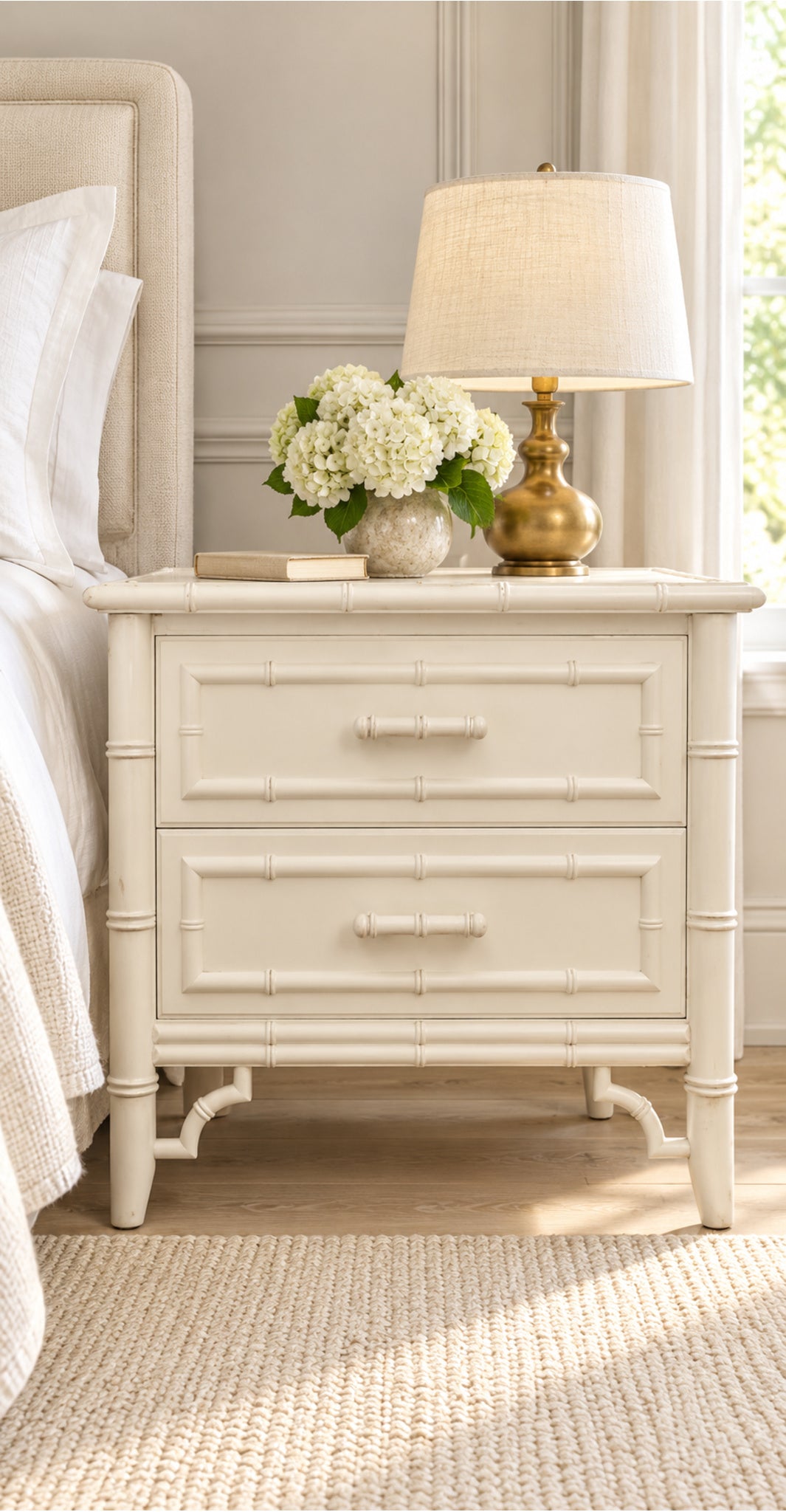 Vintage Dixie Aloha Faux Bamboo Nightstand