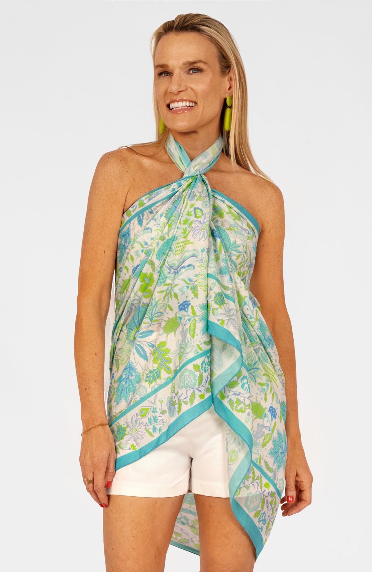 Pareo - Blooming Party Ocean Turq One Size