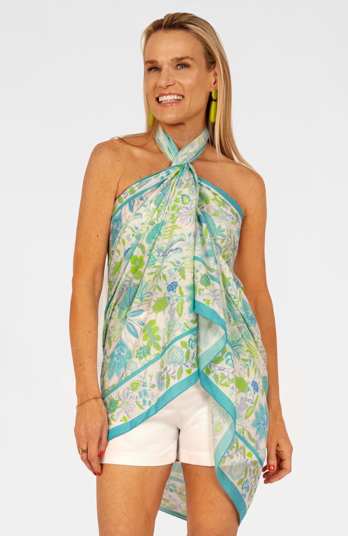Pareo - Blooming Party Ocean Turq One Size