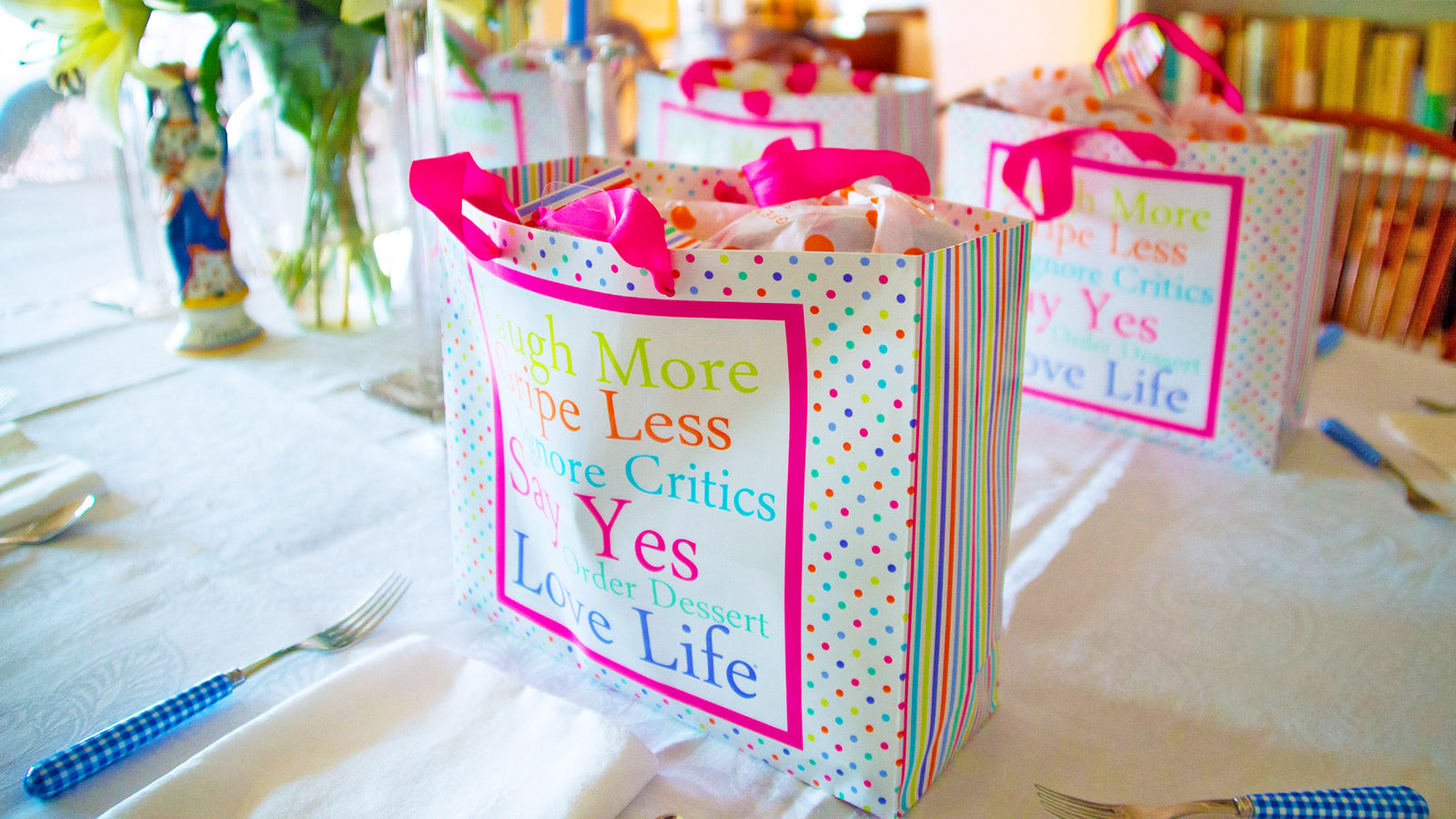Laugh More Gift Bag - Small, Medium & Large Small