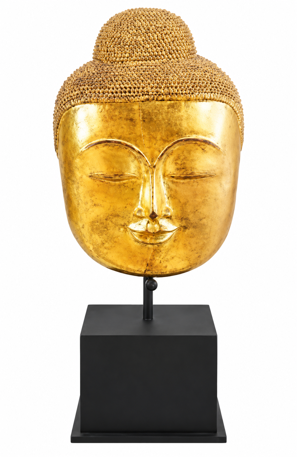 Paper Mache Buddha with Gilded Finish