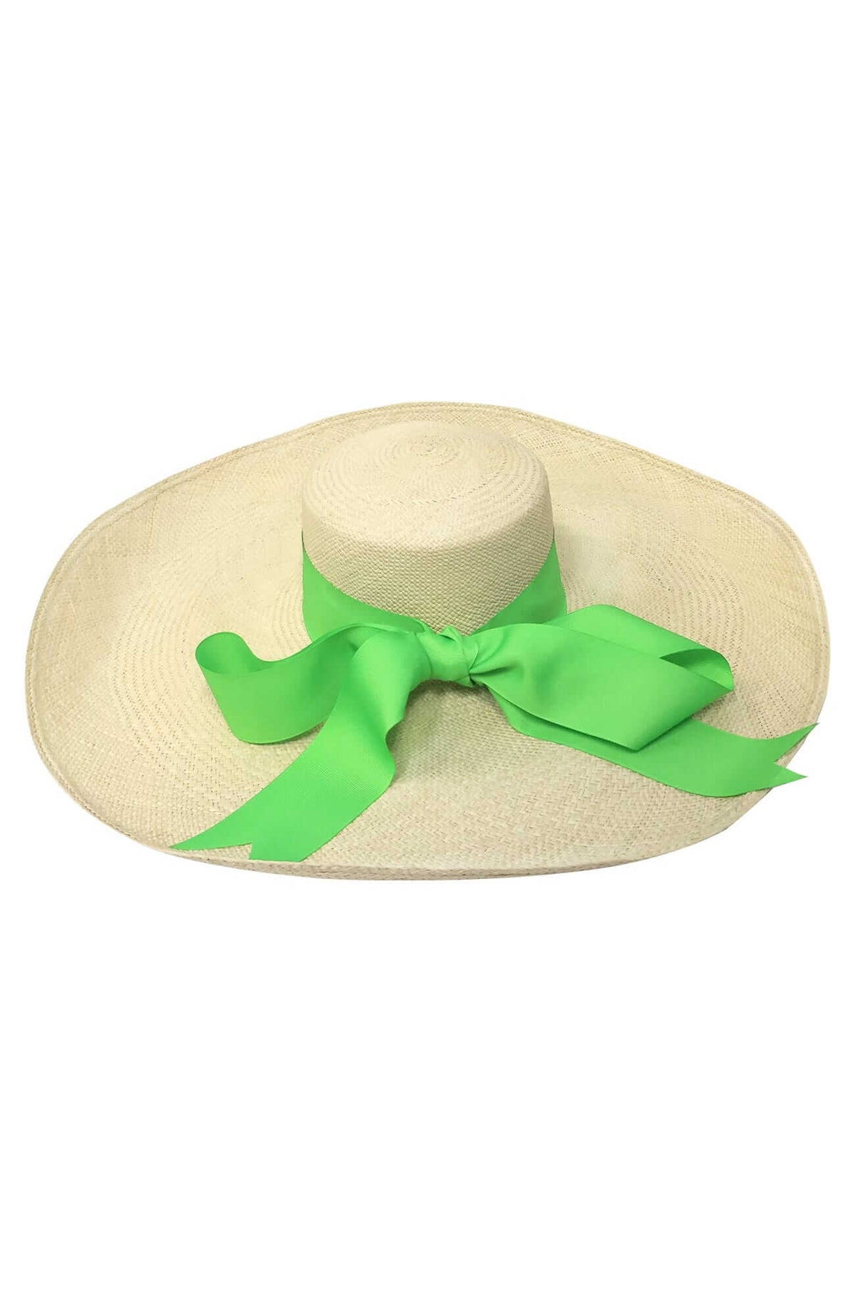 Hand Woven Panama Hat - St Tropez Lime