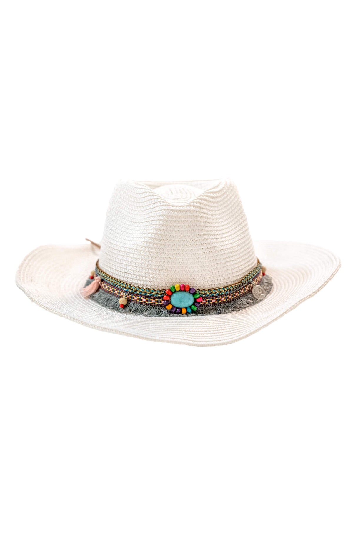 Mermaid Cowboy Hat - Band White One Size