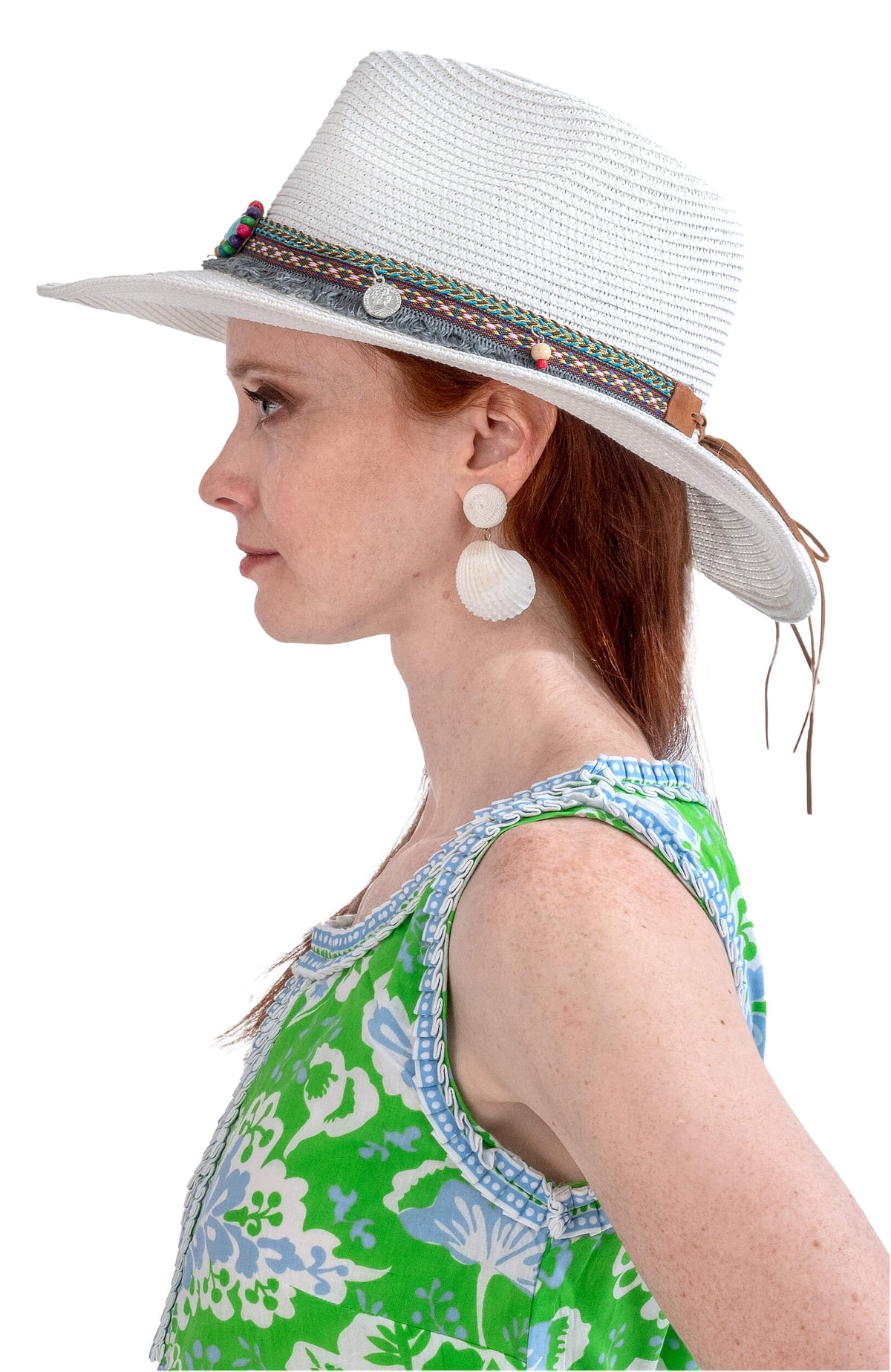 Mermaid Cowboy Hat - Band White One Size