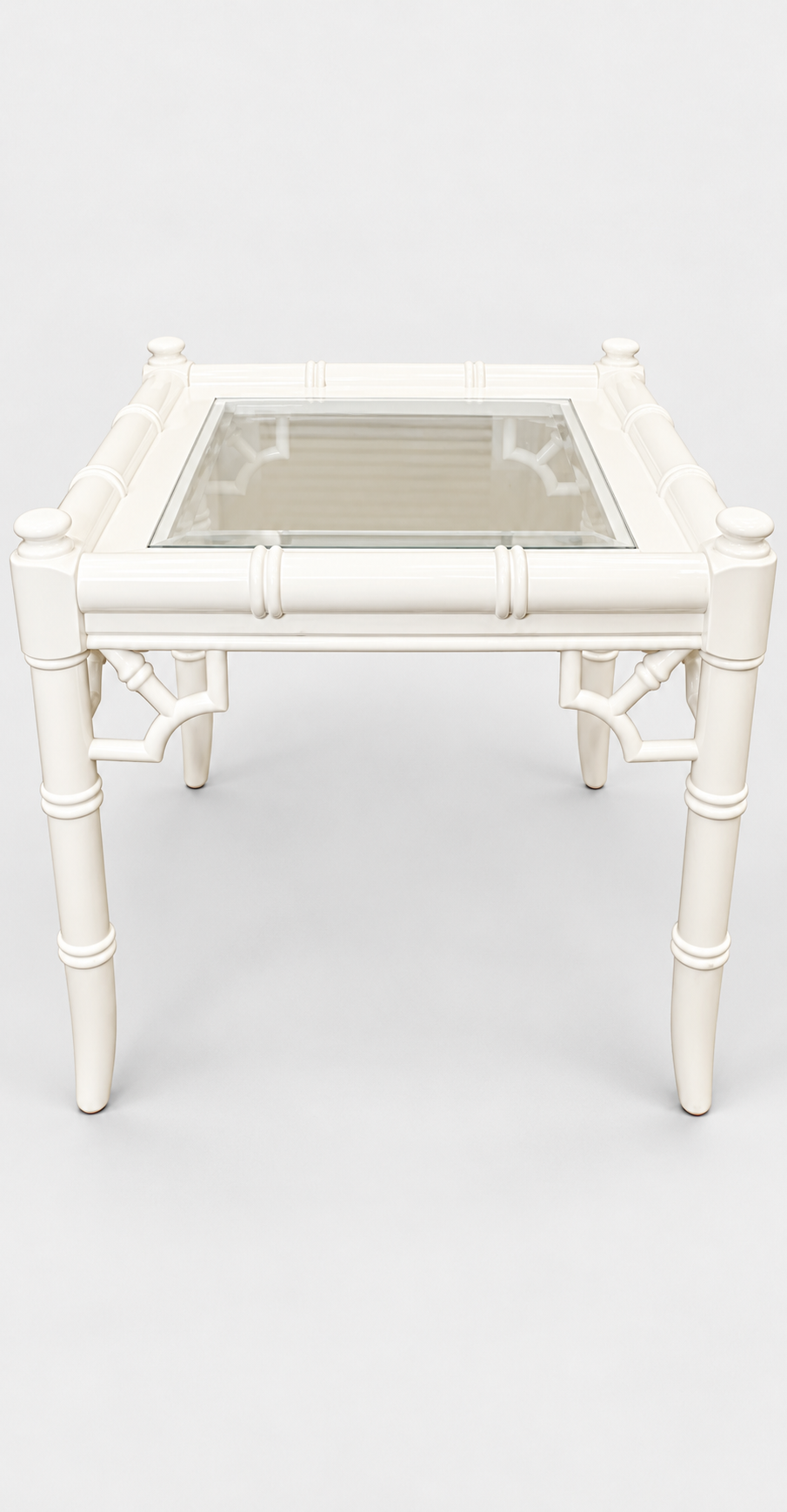 Fretwork Faux Bamboo End Table