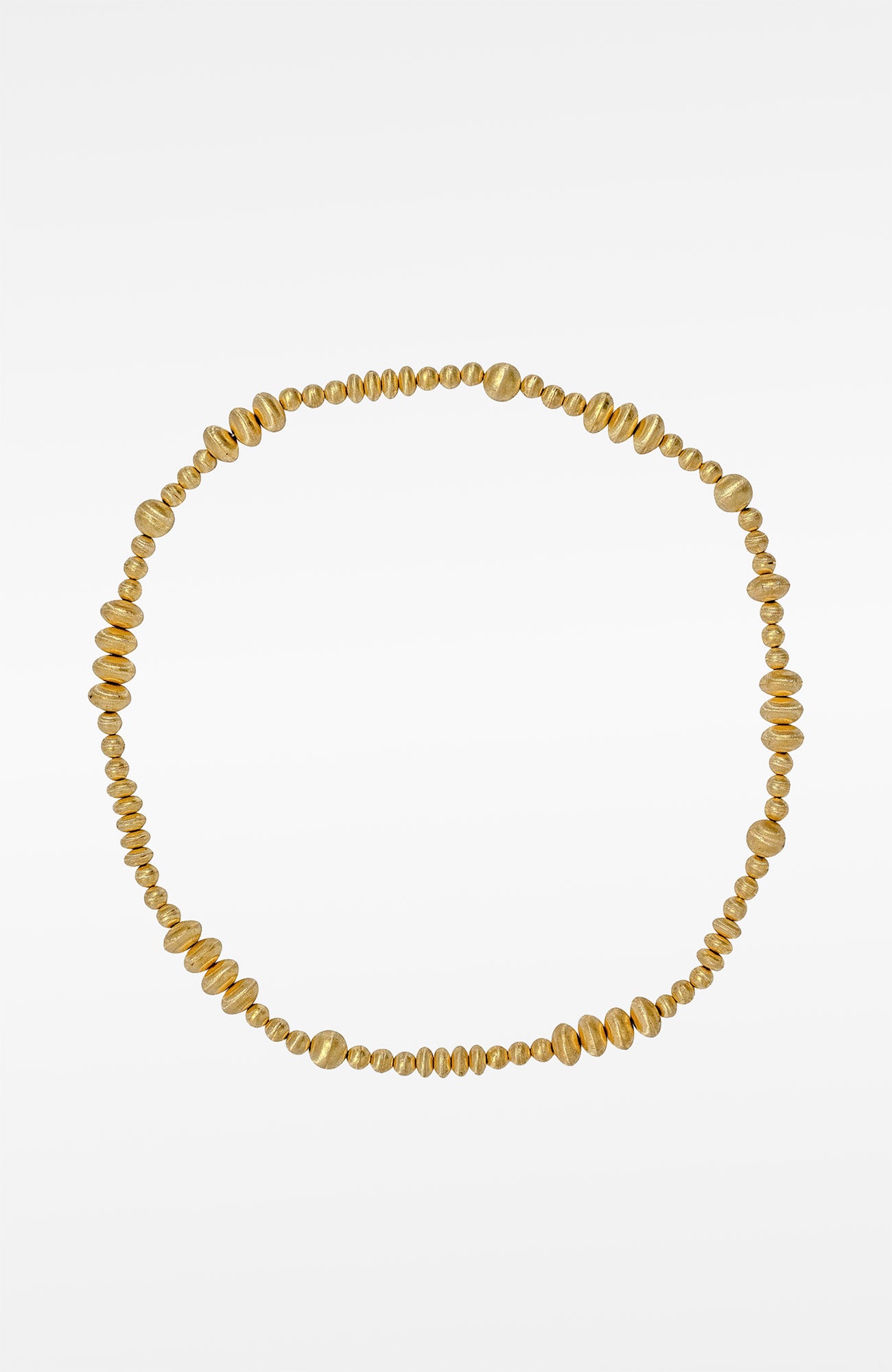 "The Athena" Long Beaded Necklace Gold