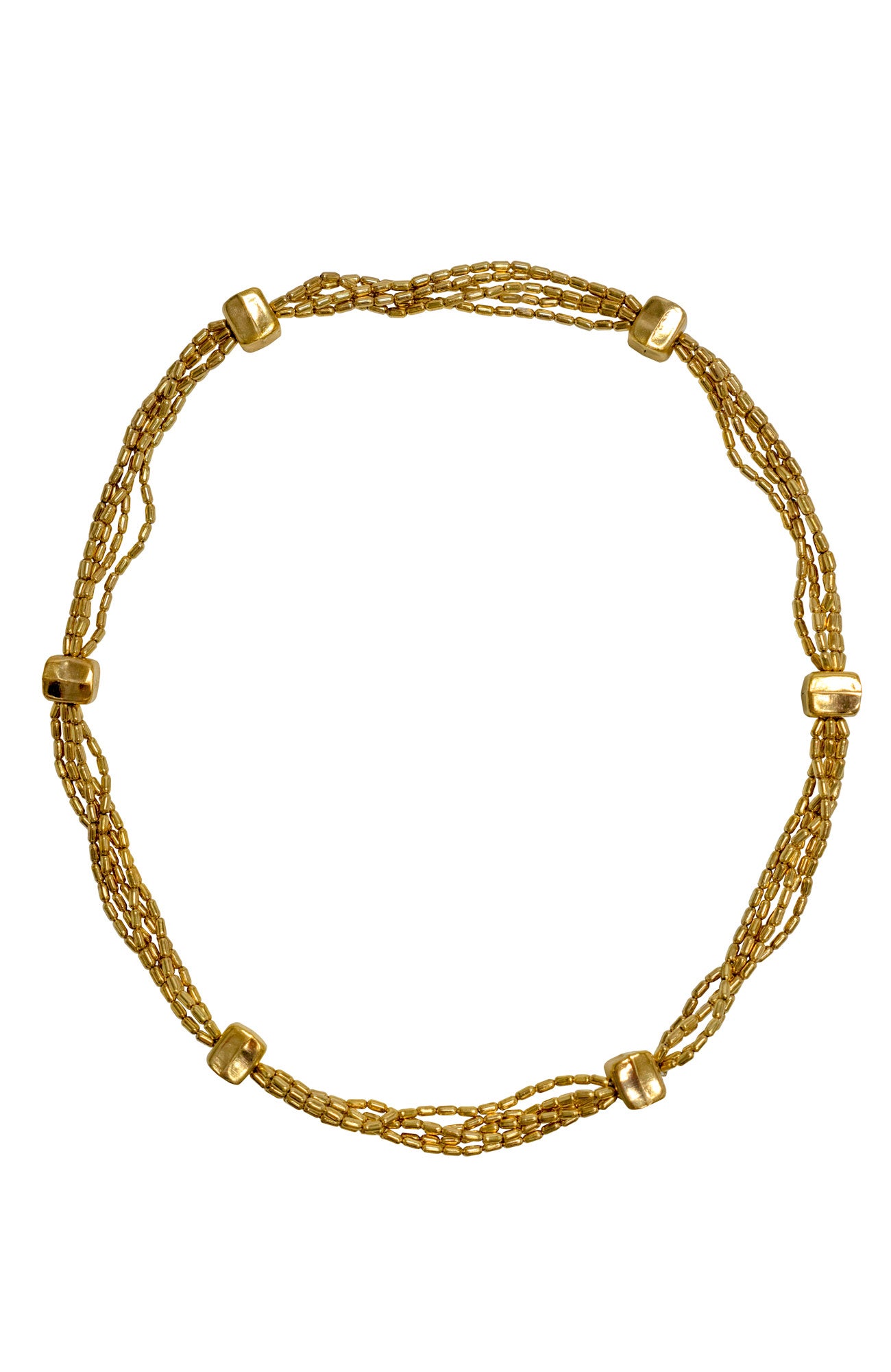 Be Square Necklace Gold