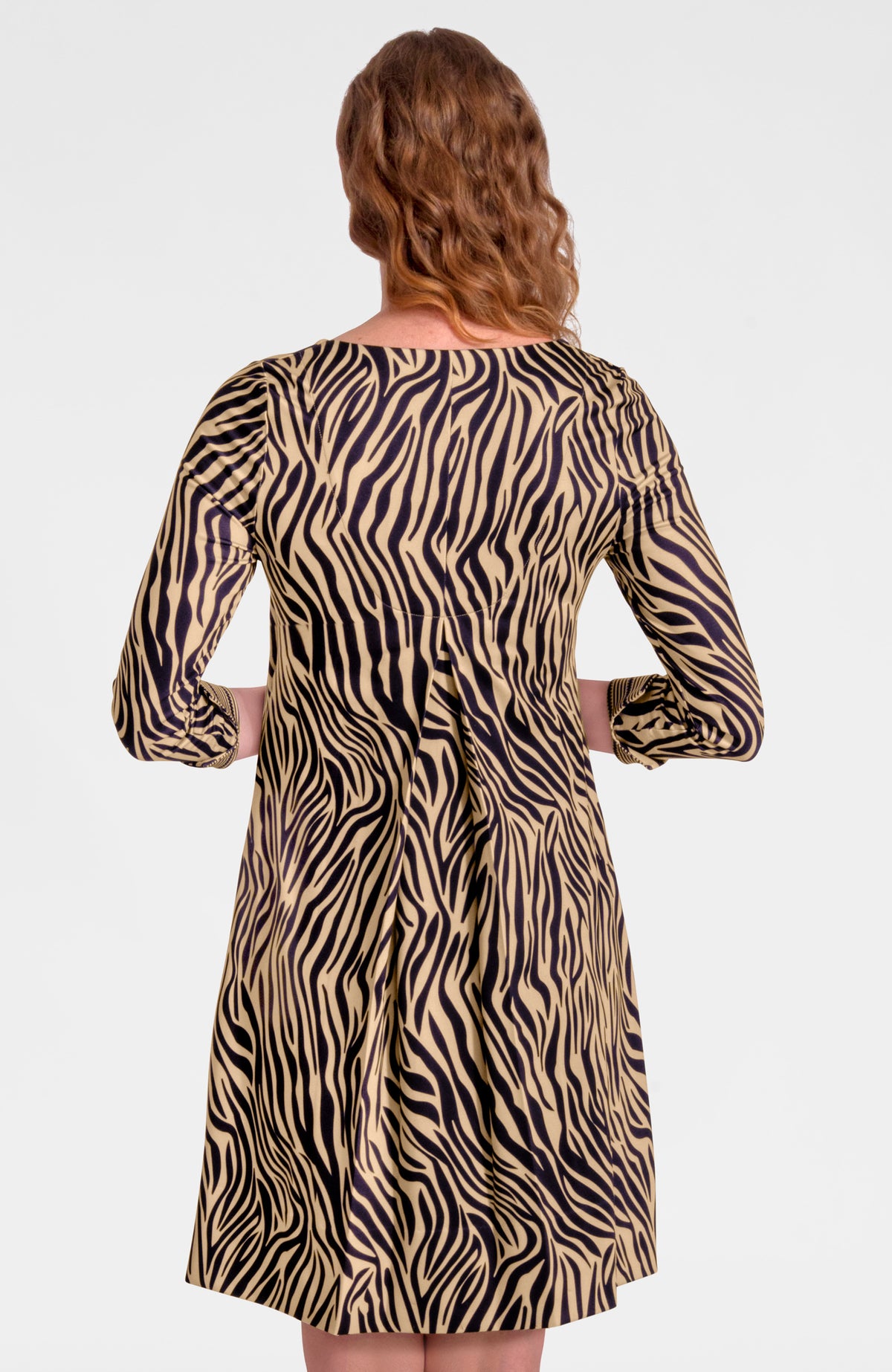 Bowtastic Dress - Animal Instincts Zebra khaki