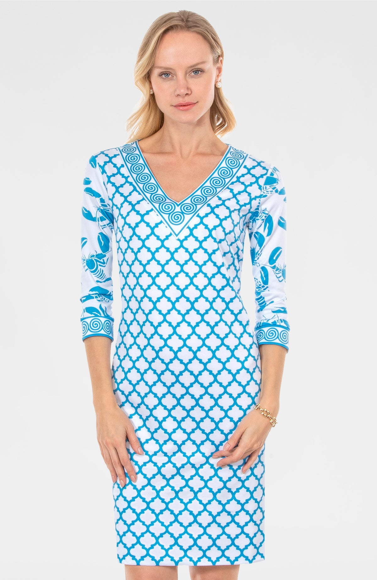 Lobster Soup Dress Turq Lime