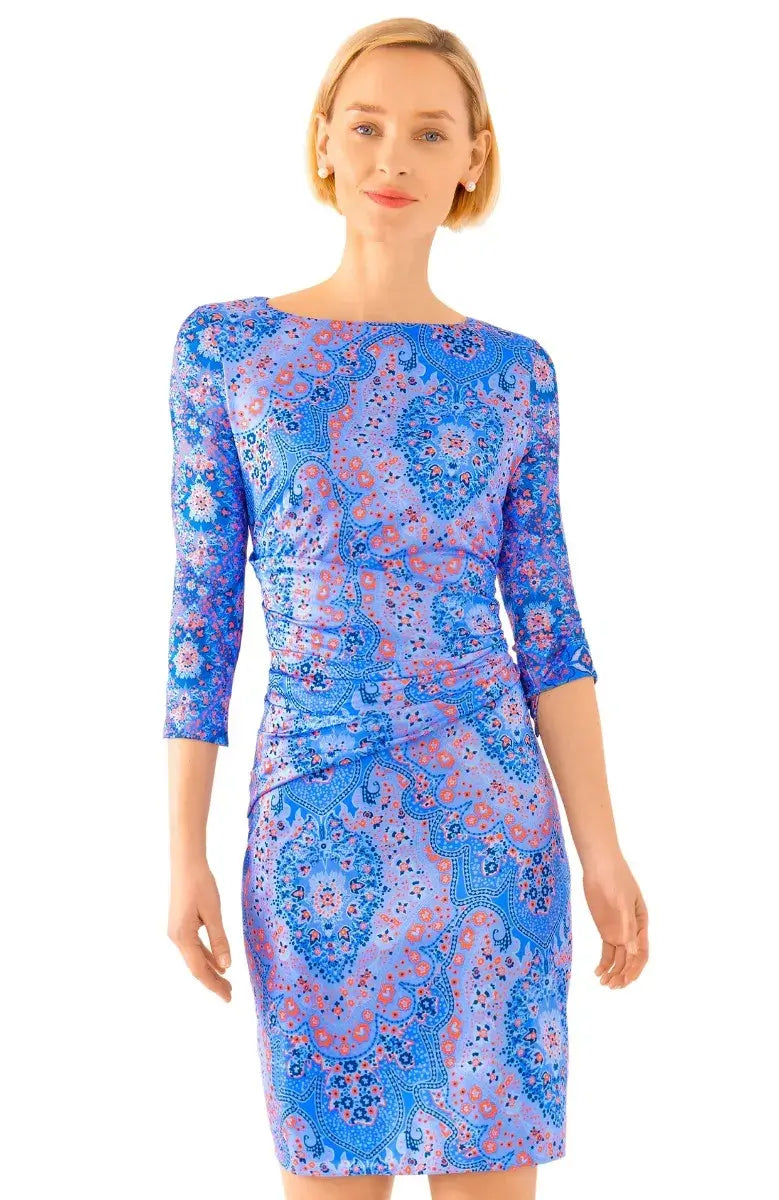 Jersey Corset Dress - Pleasantly Paisley - Final Sale Imari