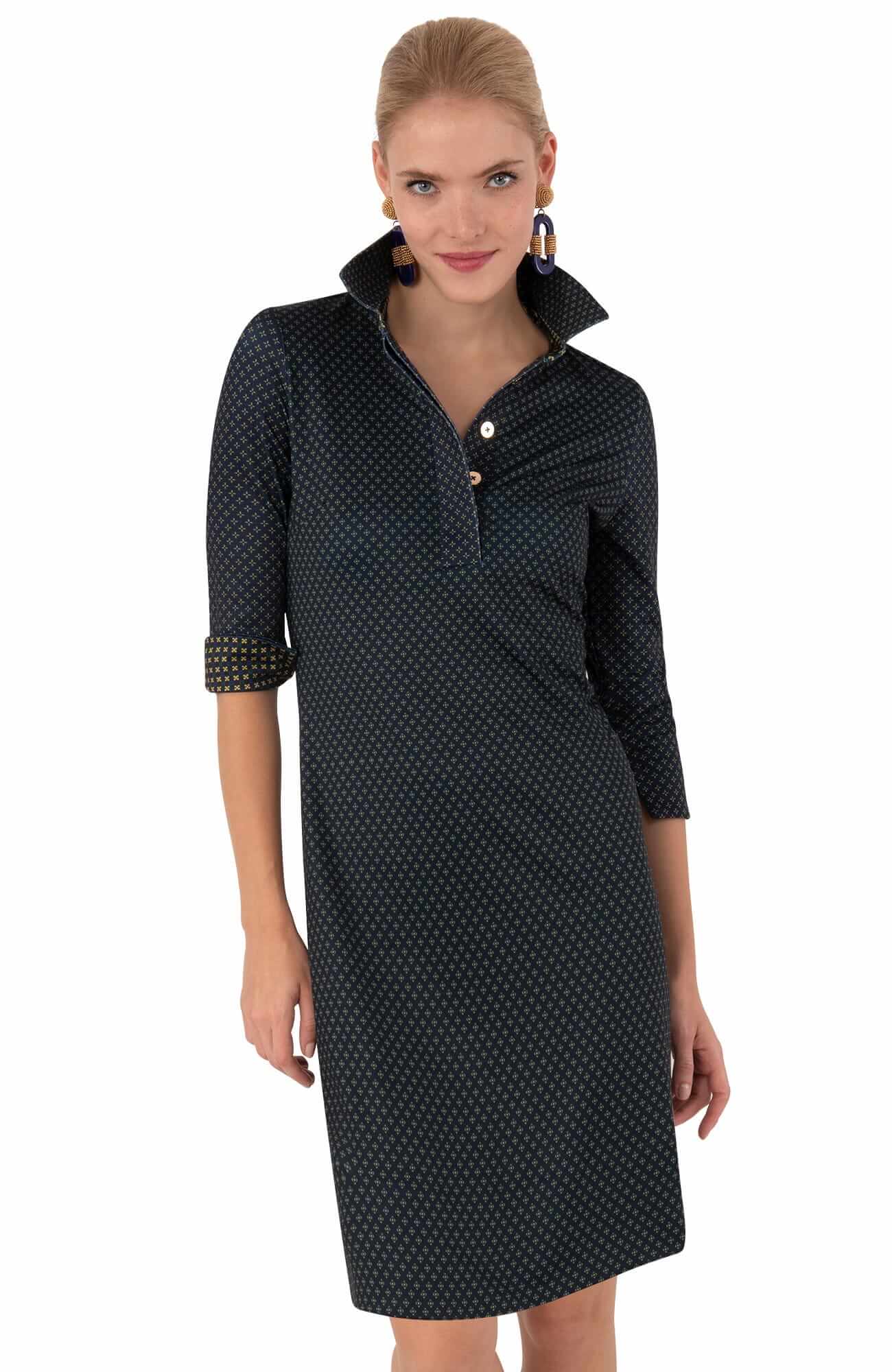 Everywhere Dress - Diamond Dot Navy