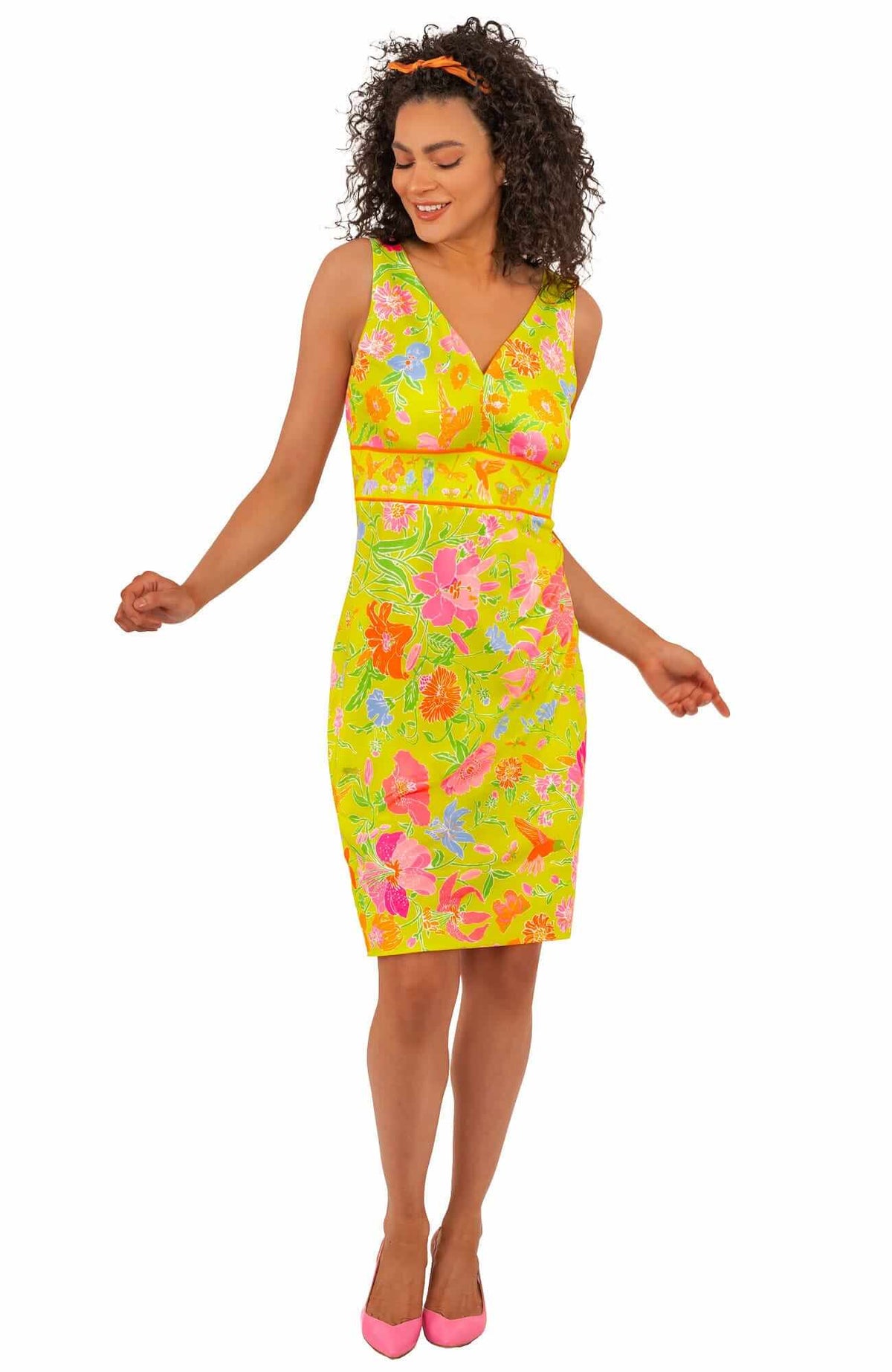 Jersey Harlot Dress - Birds And The Bees - Final Sale Lime