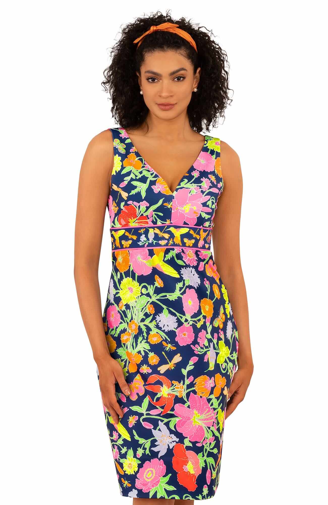 Jersey Harlot Dress - Birds And The Bees - Final Sale Navy Brights