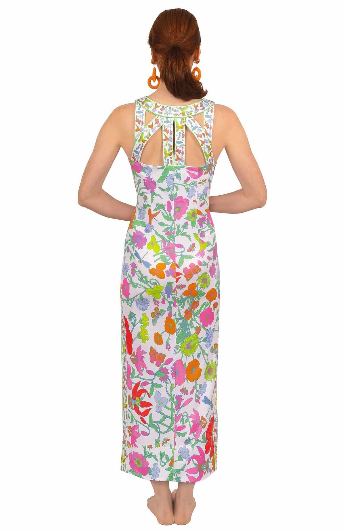 Jersey Isosceles Maxi Dress - Birds &amp; The Bees Brights