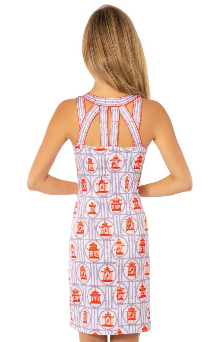 Jersey Isosceles Dress - Bird Palace - Final Sale Periwink Orange