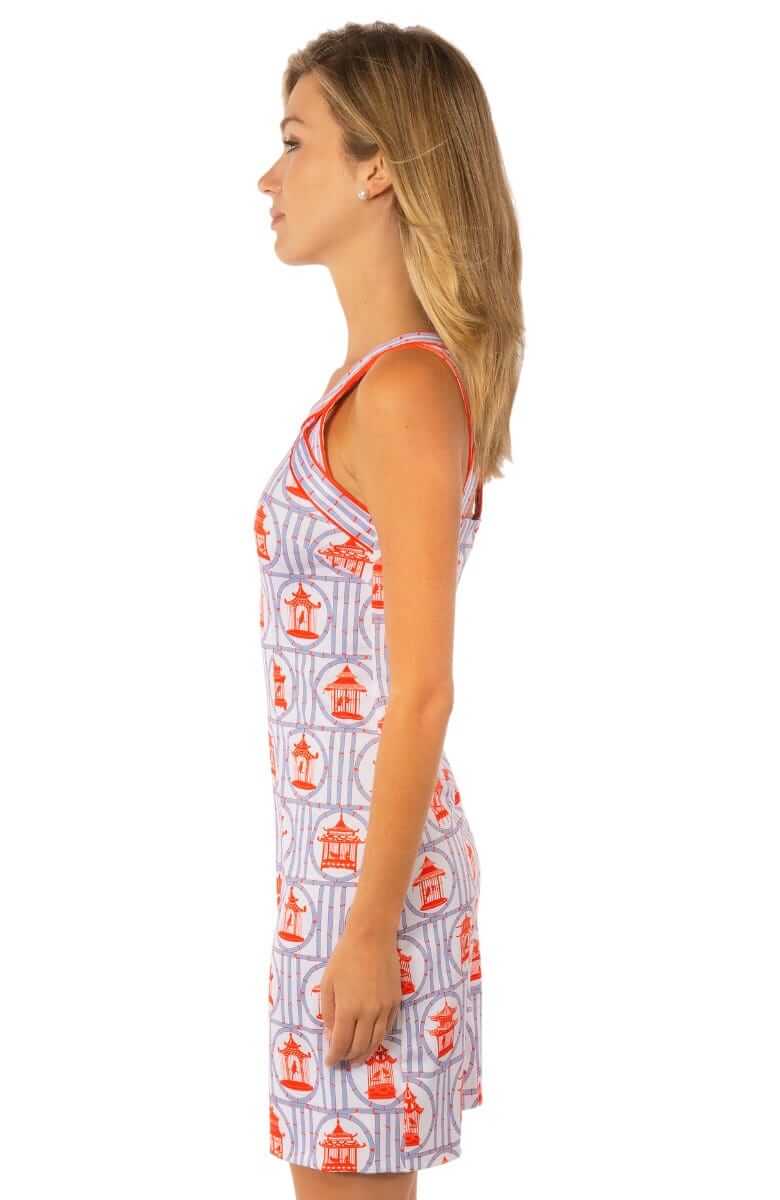 Jersey Isosceles Dress - Bird Palace - Final Sale Periwink Orange