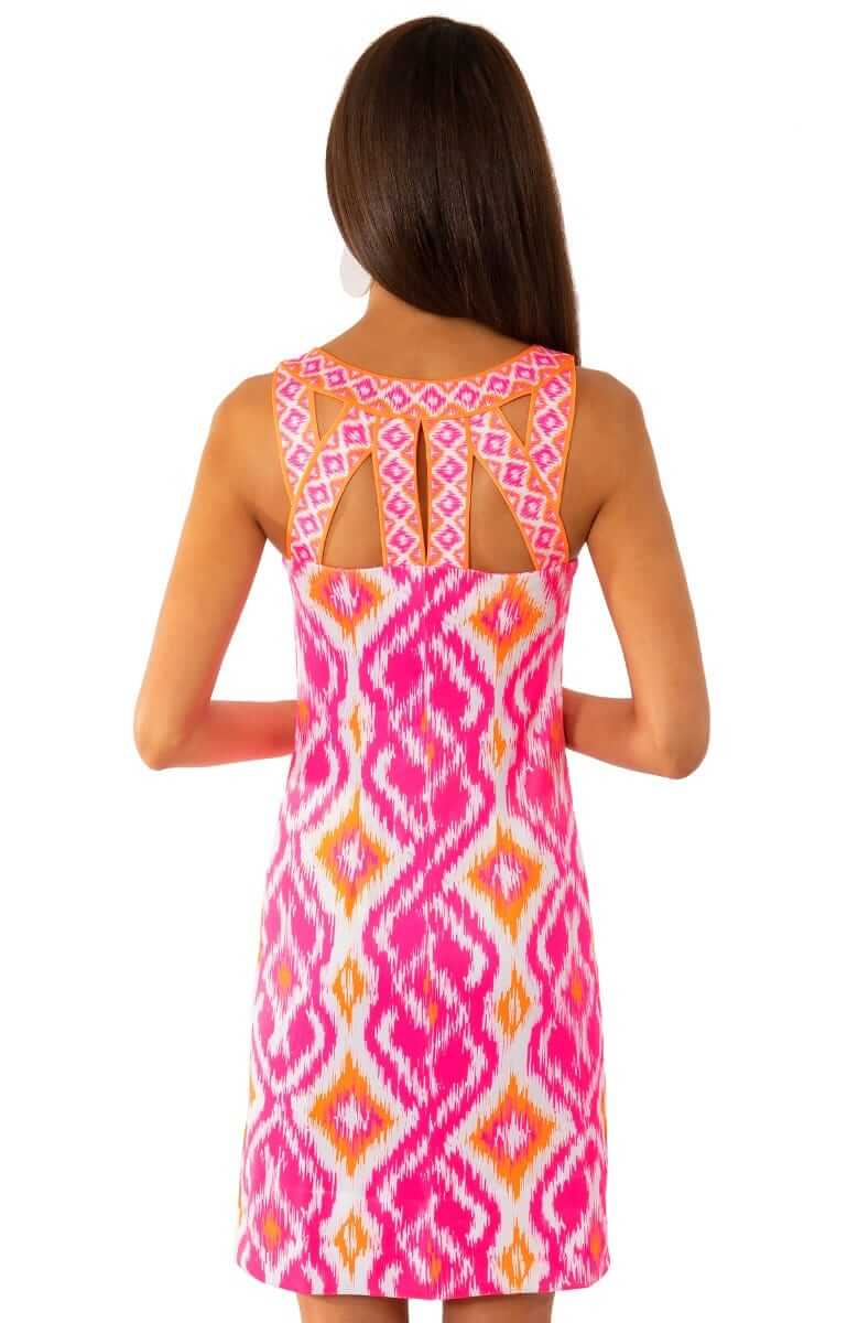 Jersey Isosceles Dress - Kitt Ikat - Final Sale Pink