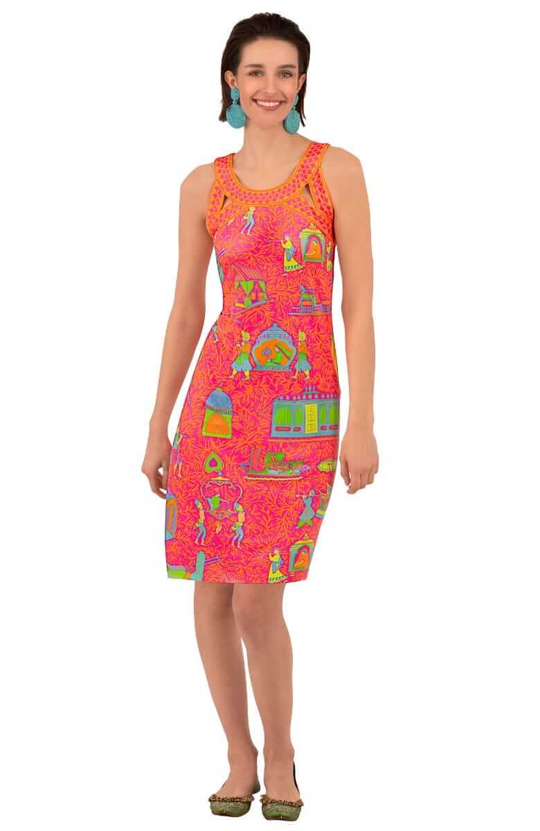 Jersey Isosceles Dress - Palanquin Party - Final Sale Pink