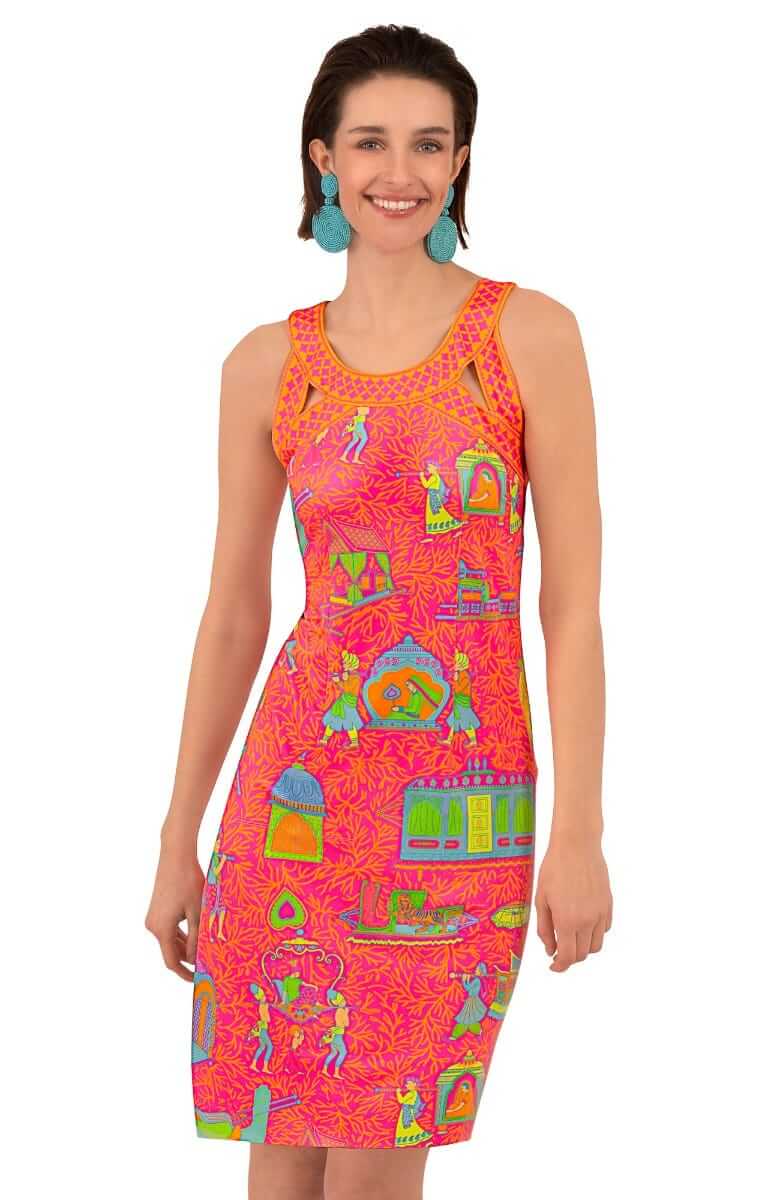 Jersey Isosceles Dress - Palanquin Party Pink