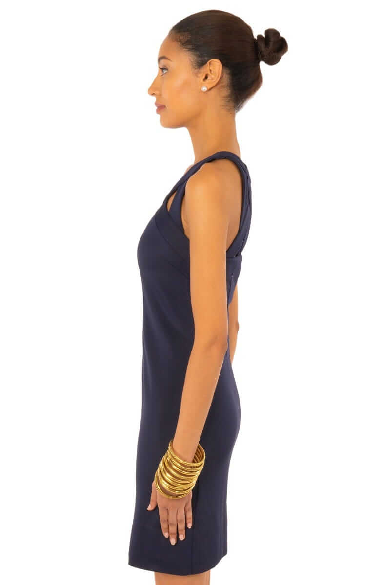 Jersey Isosceles Dress - Solid Navy