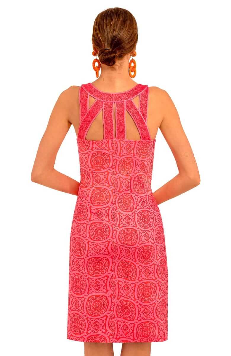 Jersey Isosceles Dress - Sultan&#39;s Dining Room Pink Red