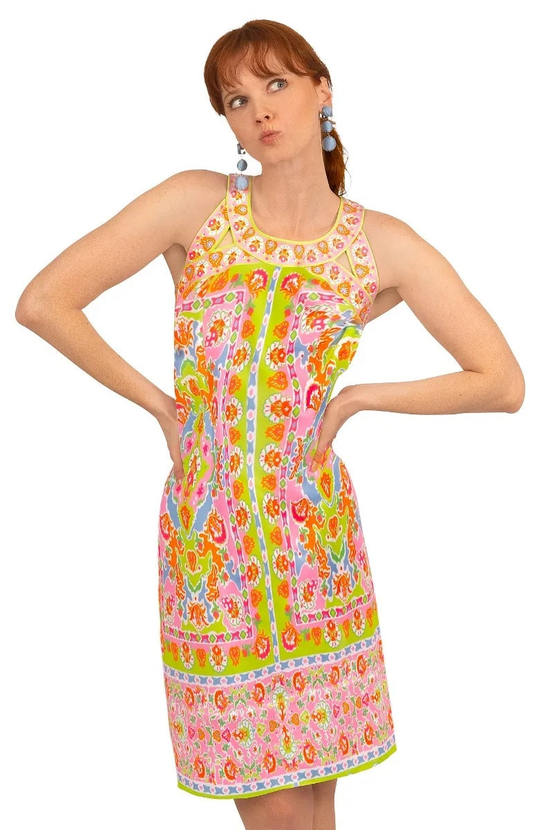 Isosceles Dress - Watteau - Final Sale Lime Pink