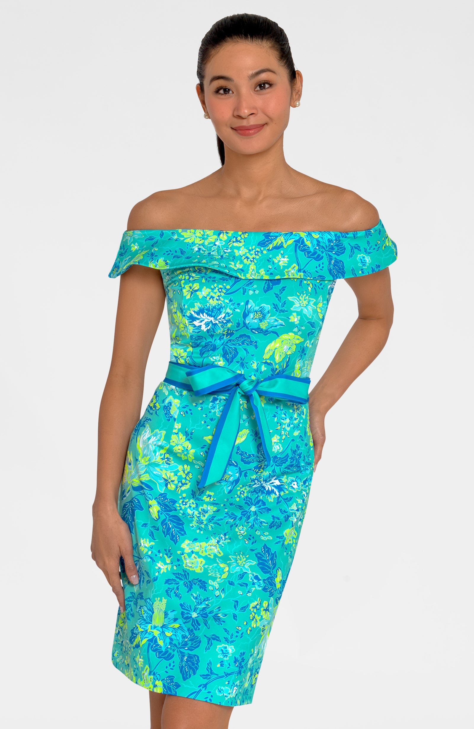 La De Da Dress - English Garden Turquoise