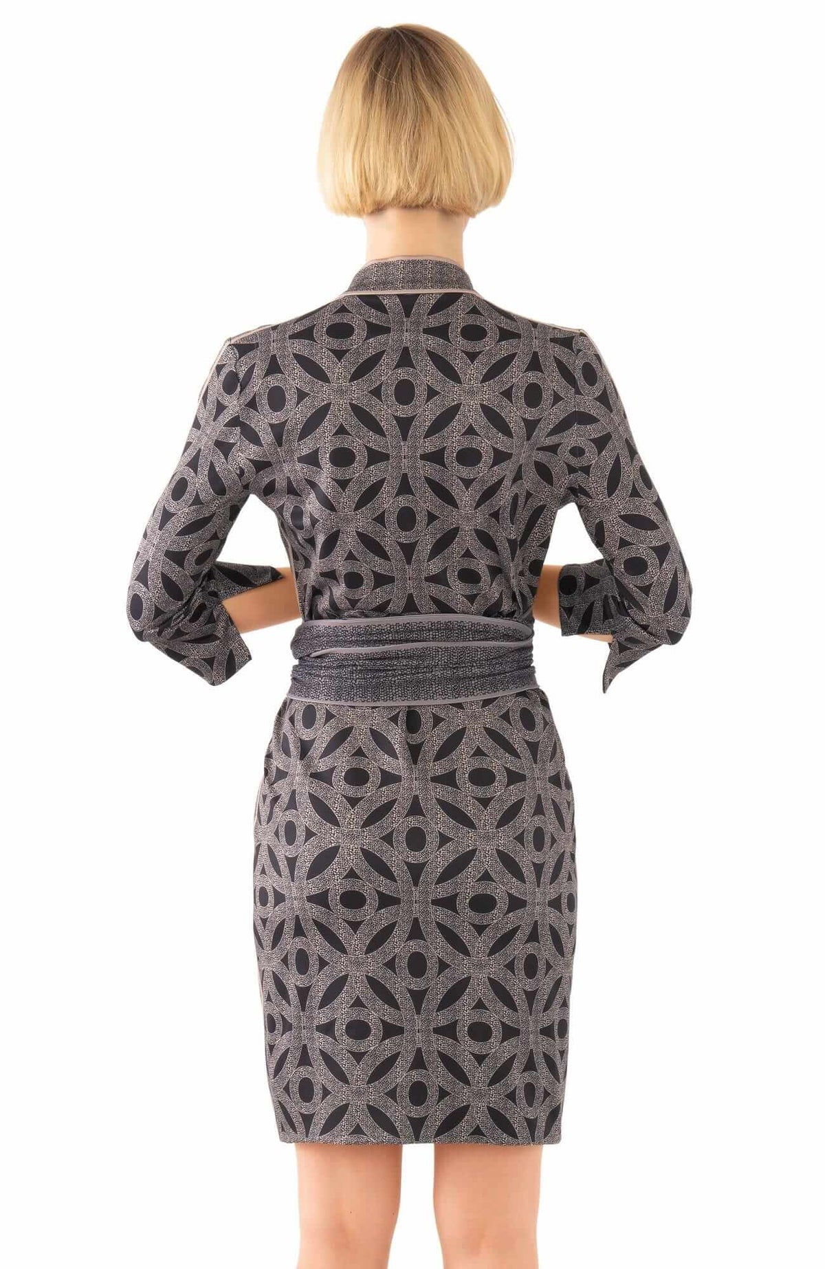 Jersey Mandarin Dress - Hooplah - Final Sale Black