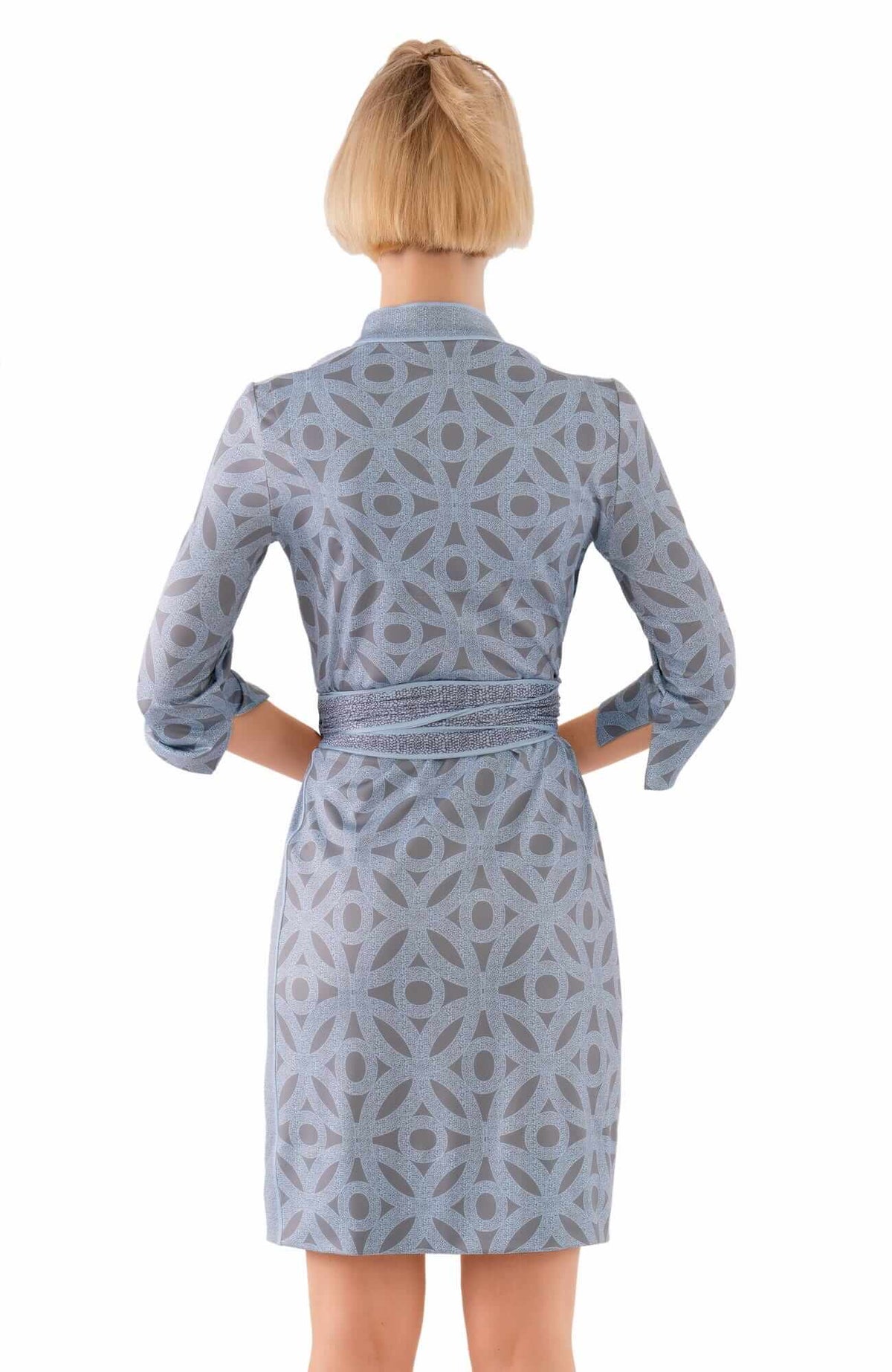 Jersey Mandarin Dress - Hooplah - Final Sale Grey